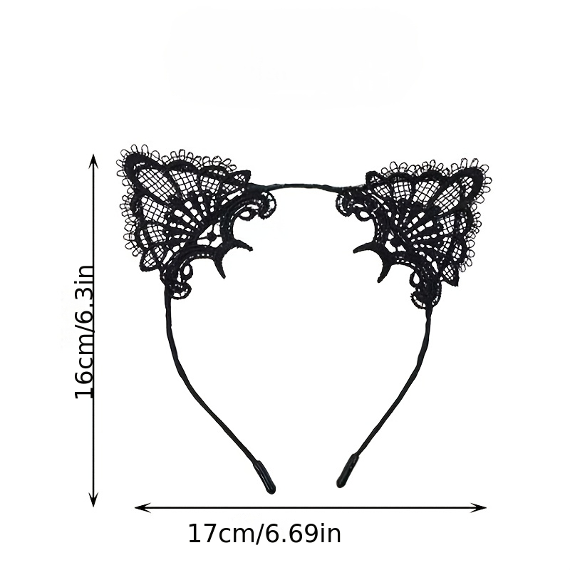 Masquerade Ball Costume Set: Black Lace Half-Face Mask & Cat Ear Headband Suitable for - Elegant Gothic Mask for Halloween Cosplay, Themed Parties, Carnival, Masked Balls - Sexy Mysterious Roleplay Masquerade Ball Costume Set: Black Lace Half-Face Mask & Cat Ear Headband Suitable for - Elegant Gothic Mask for Halloween Cosplay, Themed Parties, Carnival, Masked Balls - Sexy Mysterious Roleplay