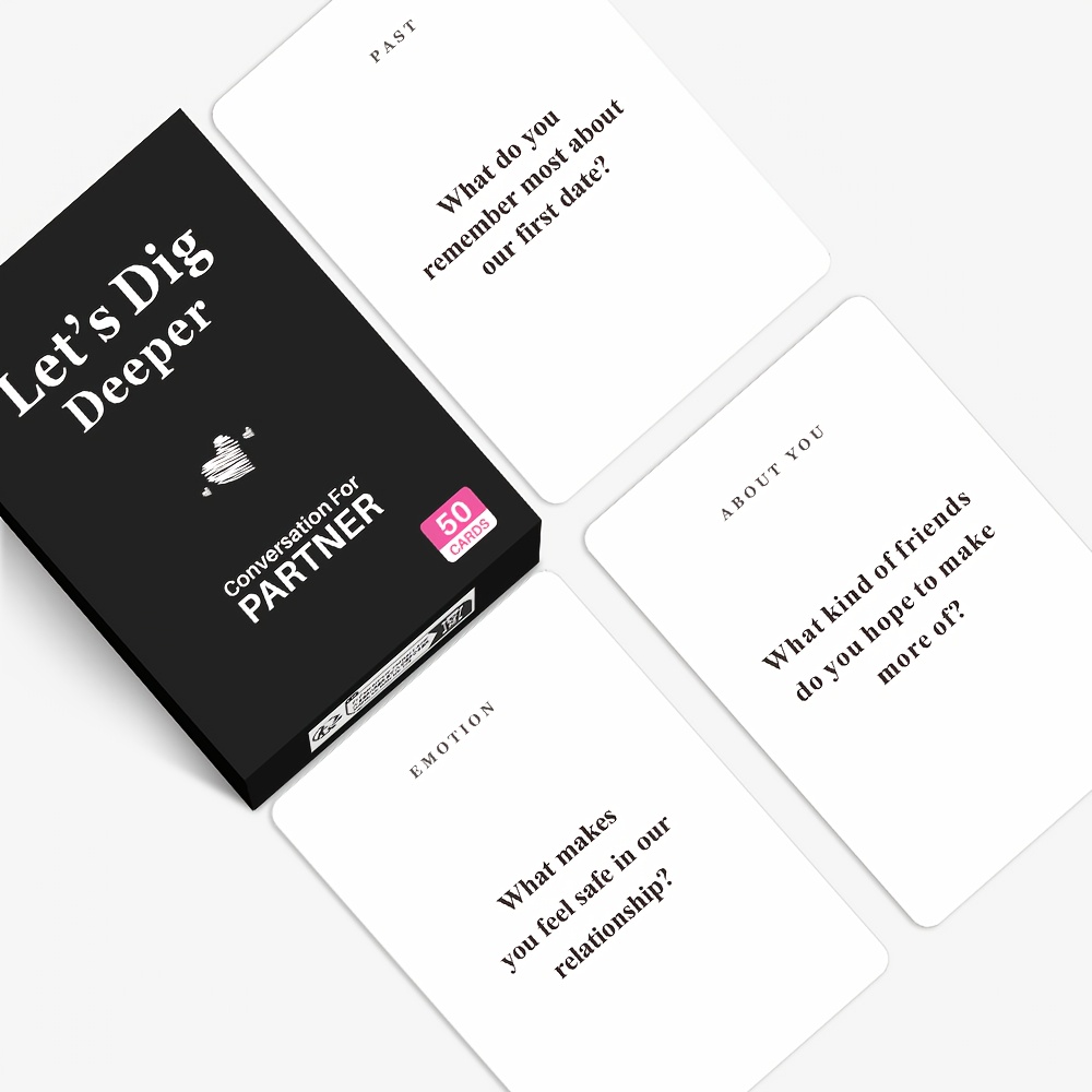 1 Box Adult Couple Card Game - Romantic Icebreaker Conversation Cards for Building Emotional Connections, Interactive Dialogue to Learn About Each Other 1 Box Adult Couple Card Game - Romantic Icebreaker Conversation Cards for Building Emotional Connections, Interactive Dialogue to Learn About Each Other