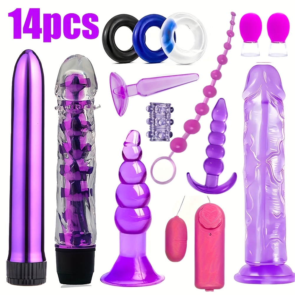 23pcs 20pcs 14pcs 11pcs 10pcs Dildo Anal Butt Plug BDSM Bundle Bondage Kits Penis Ring Mouth Gag Handcuff Whip Nipple Stimulator G Spot Clitoris Stimulation Adult Sex Toys for Women And Men Couple Sex Bed Game