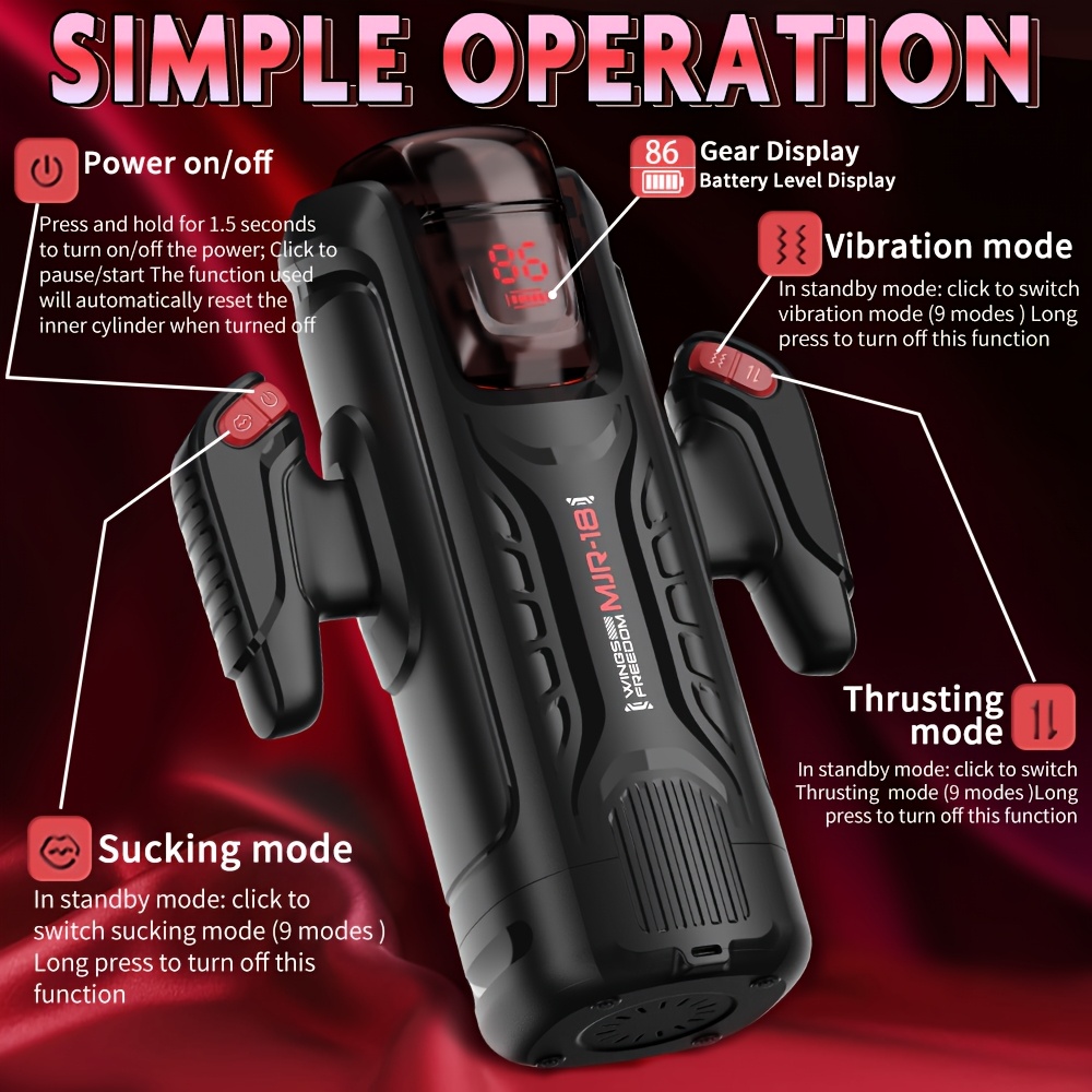 Male Masturbator, Oral Sex Machine, Equipped with A Grip, 9 Insertion Modes + 4 Suction Levels + 9 Vibration Modes + Heating Function, Pocket-sized Penis Massager, Soft Inner Pocket Design, Adult Sex Toy Male Masturbator, Oral Sex Machine, Equipped with A Grip, 9 Insertion Modes + 4 Suction Levels + 9 Vibration Modes + Heating Function, Pocket-sized Penis Massager, Soft Inner Pocket Design, Adult Sex Toy