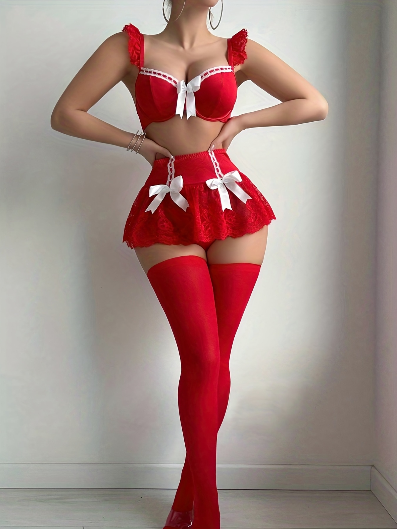 New European and American Style Sexy Lingerie, Women's Flirty Lace Camisole Sleepwear, Ascetic Style Without Stockings New European and American Style Sexy Lingerie, Women's Flirty Lace Camisole Sleepwear, Ascetic Style Without Stockings