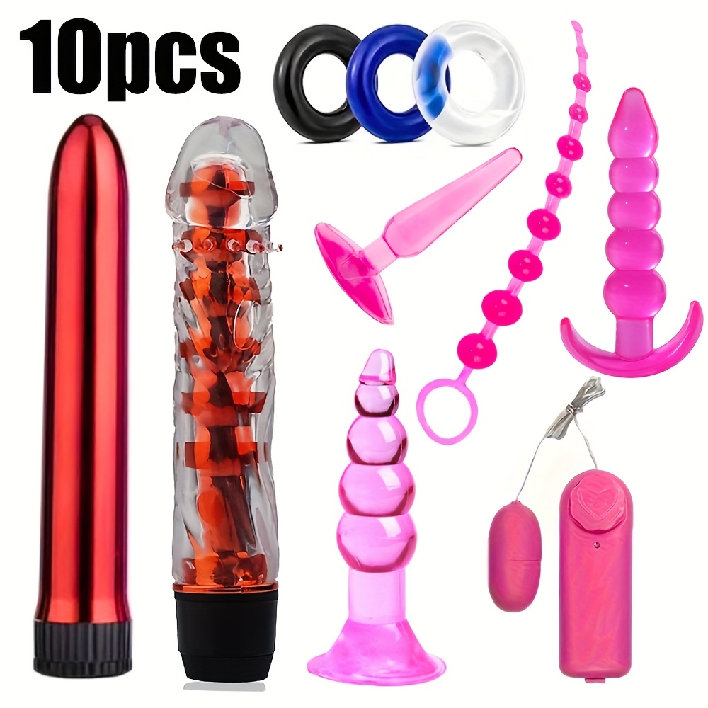 23pcs 20pcs 14pcs 11pcs 10pcs Dildo Anal Butt Plug BDSM Bundle Bondage Kits Penis Ring Mouth Gag Handcuff Whip Nipple Stimulator G Spot Clitoris Stimulation Adult Sex Toys for Women And Men Couple Sex Bed Game