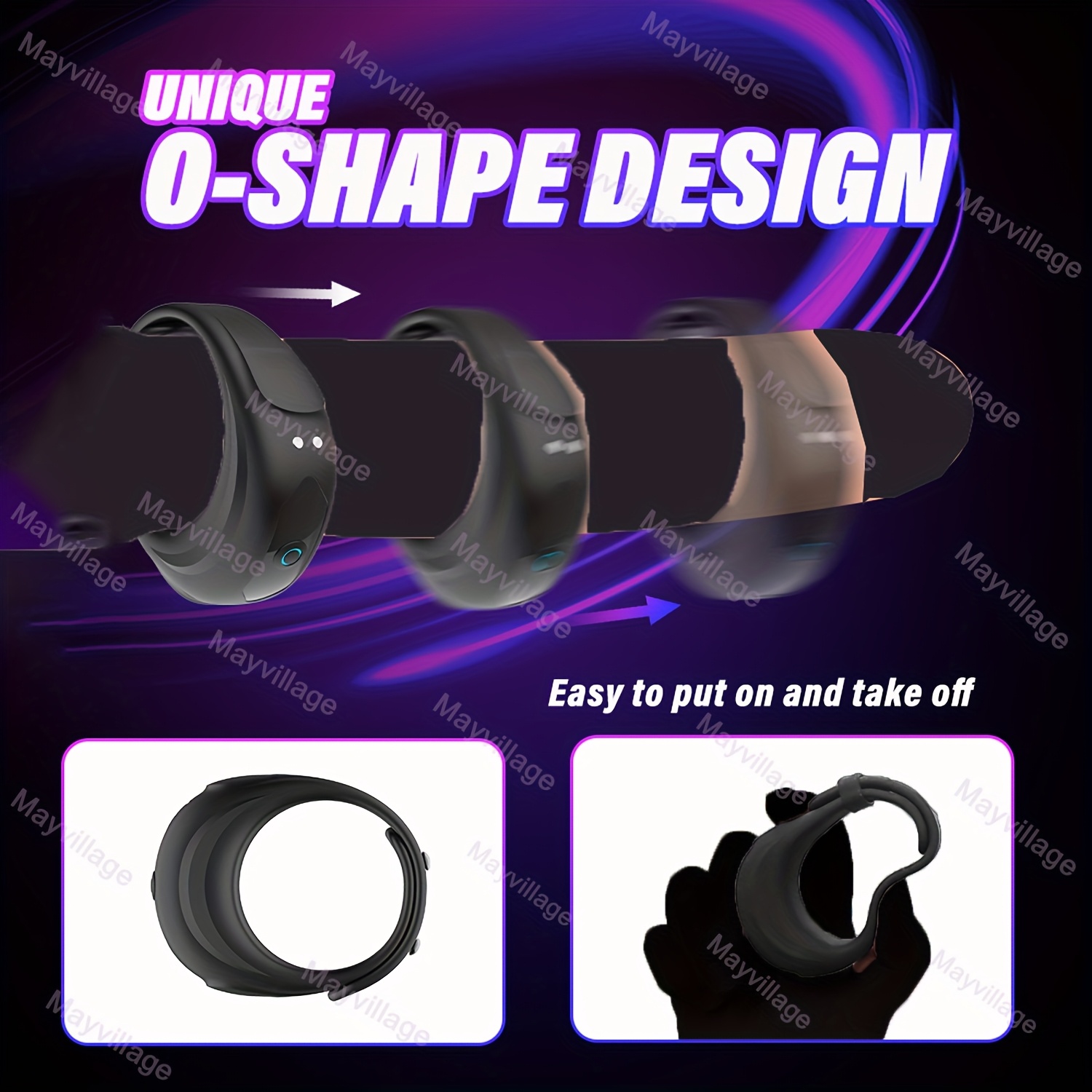 Vibrating Rooster Ring with 10 Vibrations Modes, Adjustable O-Shape Design Male Penis Vibrator, Penis Wrapped Ring Stimulator, Adustable Size Fit All, Female Clitoral Nipples Massager Adult Sex Toys for Men Women Couples Pleasure(BLACK) Vibrating Rooster Ring with 10 Vibrations Modes, Adjustable O-Shape Design Male Penis Vibrator, Penis Wrapped Ring Stimulator, Adustable Size Fit All, Female Clitoral Nipples Massager Adult Sex Toys for Men Women Couples Pleasure(BLACK)