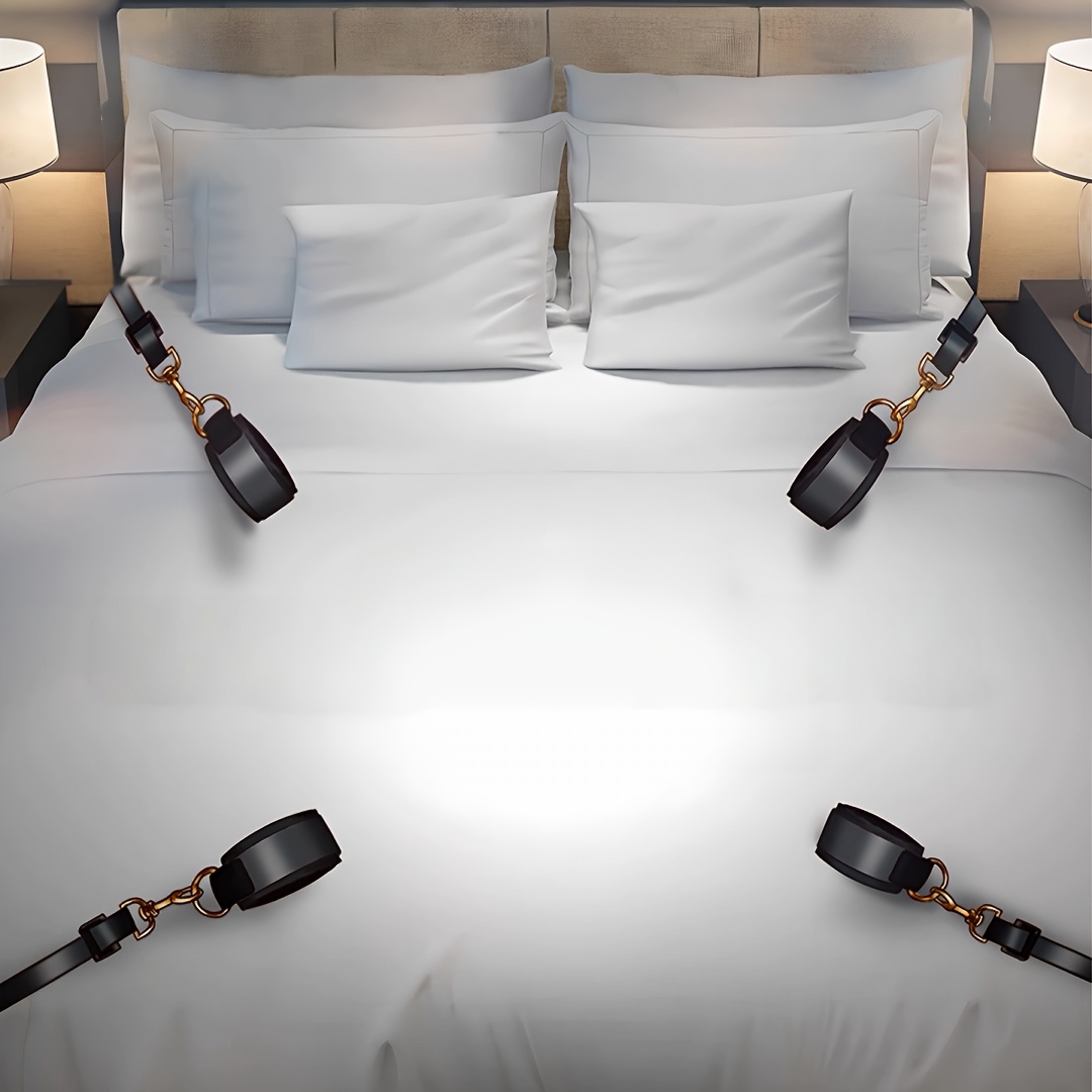 Bed Restraint Strap, Handcuffs And Ankle Cuffs Sex Toy, Adjustable Couples Romantic Bed Restraint Belt, Sex Toy Set with Adjustable Wrist And Ankle Cuffs, SM Leg Spreader, Romantic Night Flirting Gift for Couples Bed Restraint Strap, Handcuffs And Ankle Cuffs Sex Toy, Adjustable Couples Romantic Bed Restraint Belt, Sex Toy Set with Adjustable Wrist And Ankle Cuffs, SM Leg Spreader, Romantic Night Flirting Gift for Couples