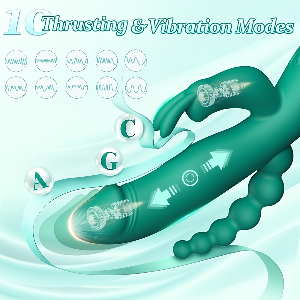 Thrusting Dildo Rabbit Vibrators Sex Toys G Spot Anal Vibrator for Women & Games, 10 Powerful Speeds & 10 Vibrating Modes Rechargeable Vagina Stimulator Massager Thrusting Dildo Rabbit Vibrators Sex Toys G Spot Anal Vibrator for Women & Games, 10 Powerful Speeds & 10 Vibrating Modes Rechargeable Vagina Stimulator Massager