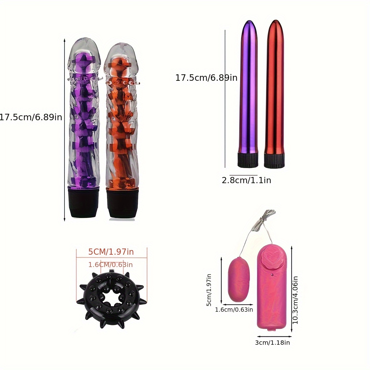 23pcs 20pcs 14pcs 11pcs 10pcs Dildo Anal Butt Plug BDSM Bundle Bondage Kits Penis Ring Mouth Gag Handcuff Whip Nipple Stimulator G Spot Clitoris Stimulation Adult Sex Toys for Women And Men Couple Sex Bed Game