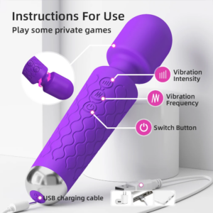rechargeable wand massager vibrator portable hand powerful silicone g spot personal massager adult sex toys for women couplesmorado1